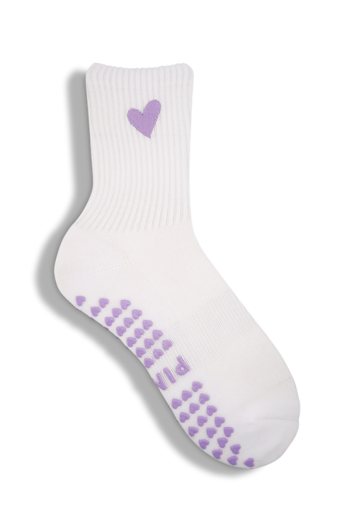 Pilates Socken - Lavender Heart