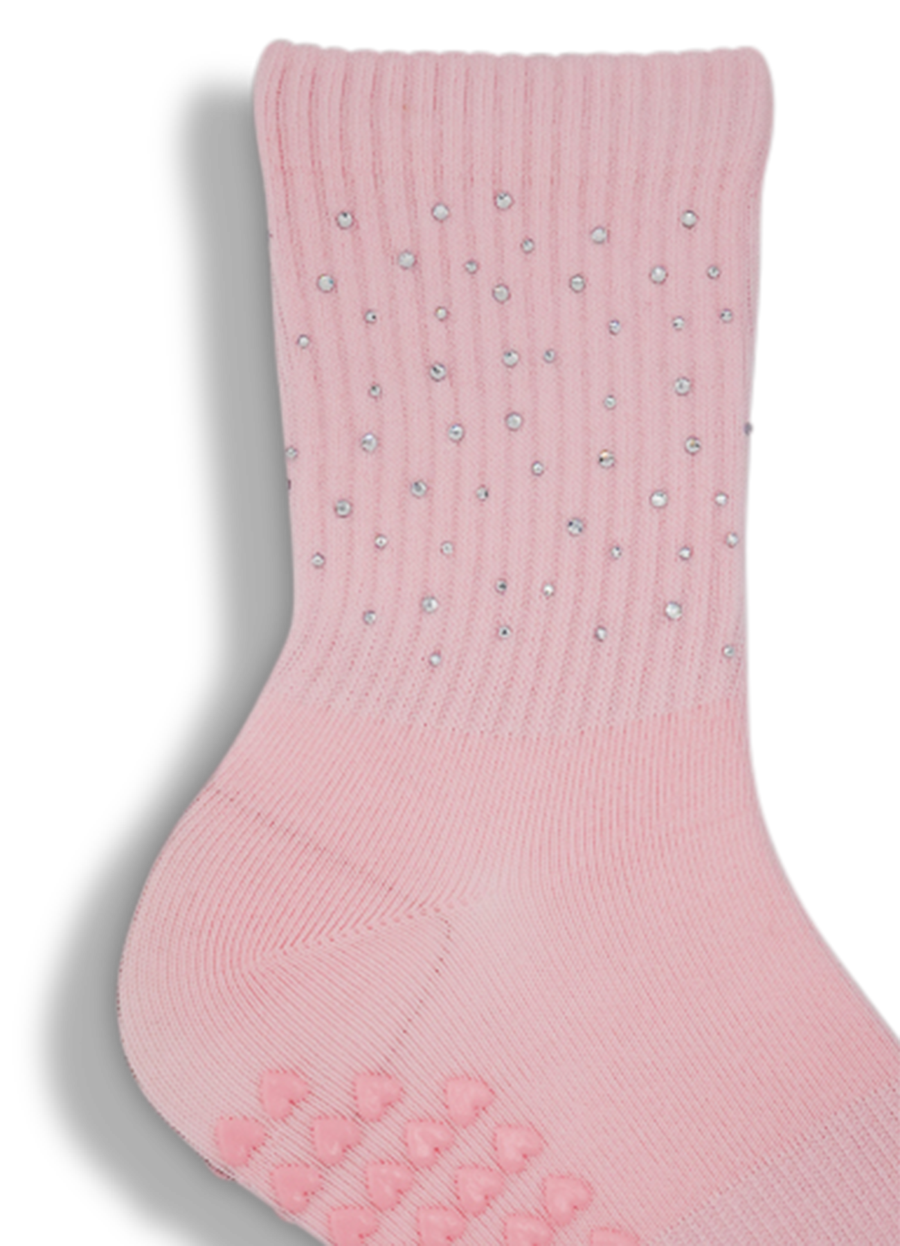 Strass Grip Sock - Rosa