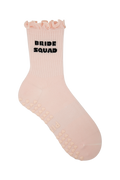 Ruffle Grip Sock - Bride Squad