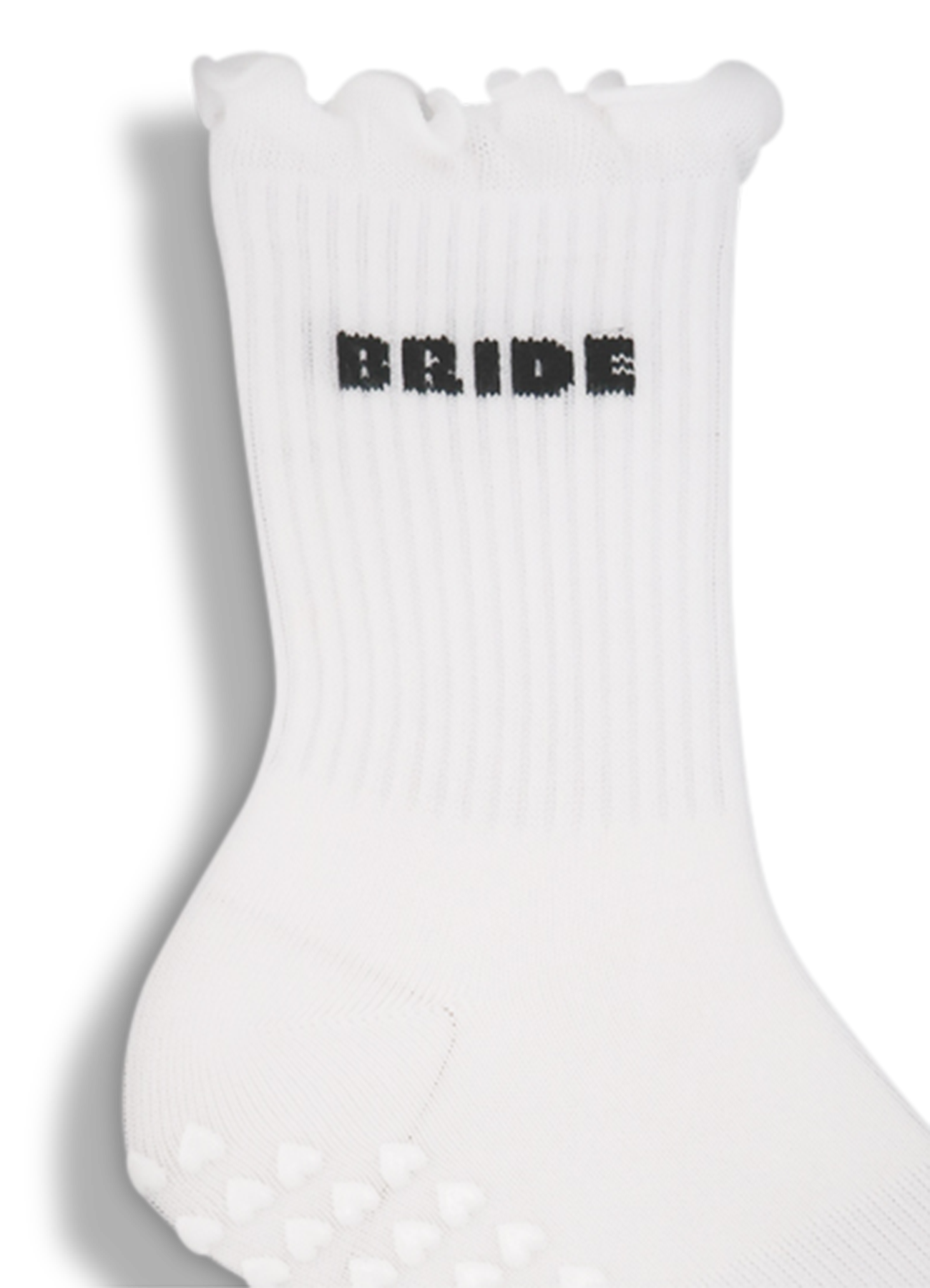 Ruffle Grip Sock - Bride