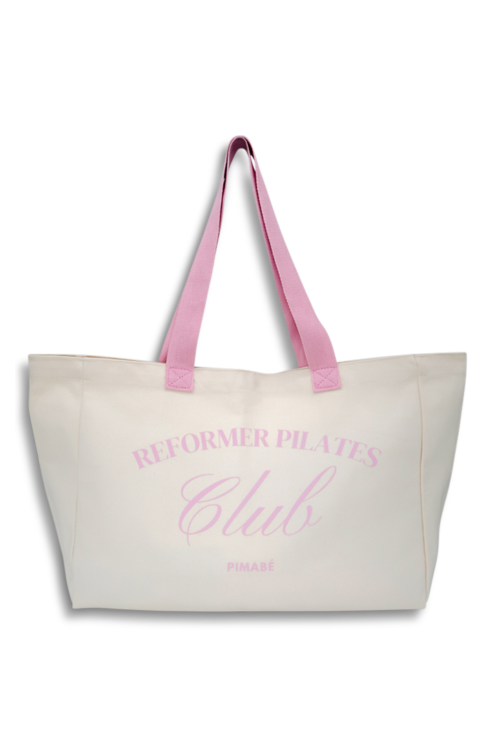 Reformer Pilates Club Tote Bag - Baby Pink