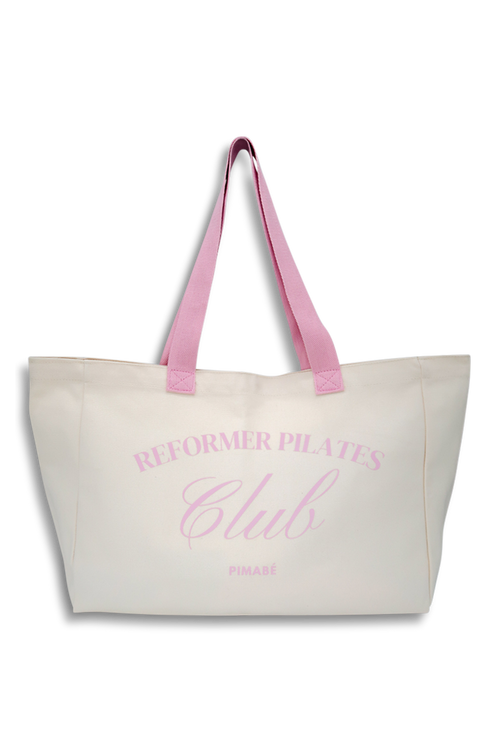 Reformer Pilates Club Tote Bag - Baby Pink