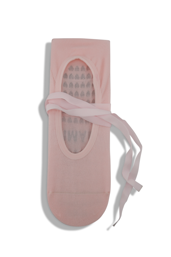 Grip Sock Ballet Babe Rosa mit braunen Grip 
