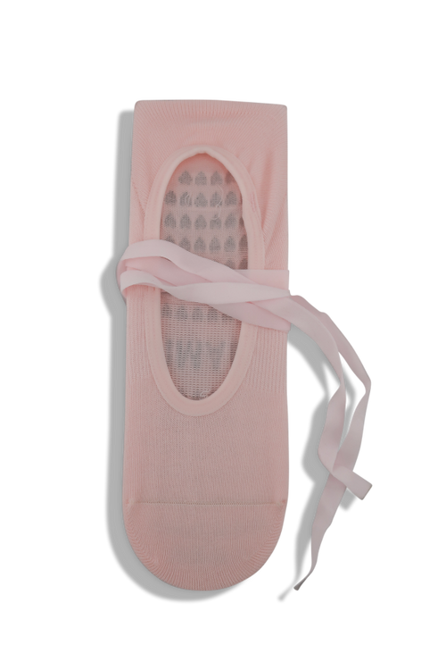 Grip Sock Ballet Babe Rosa mit braunen Grip 