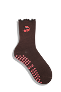 Grip Sock Chocolate CherryLip 