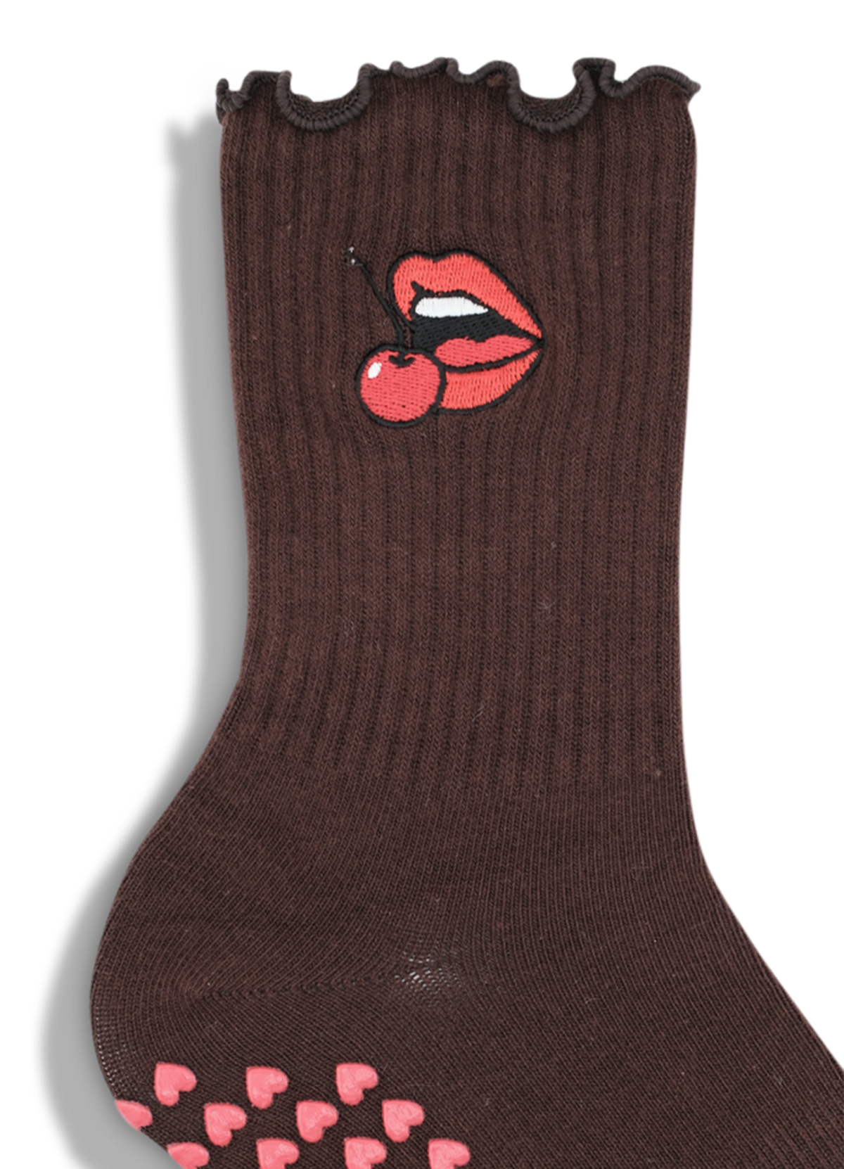Grip Sock Chocolate CherryLip 