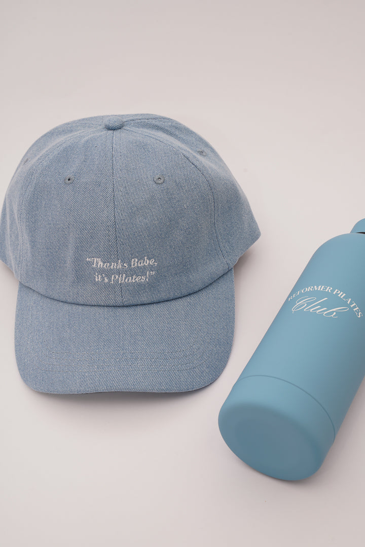 Reformer Pilates Club Edelstahl-Trinkflasche – Baby Blue