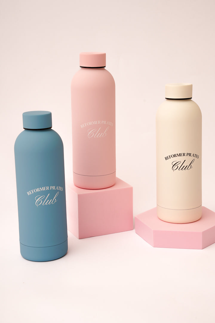 Reformer Pilates Club Edelstahl-Trinkflasche – Baby Blue