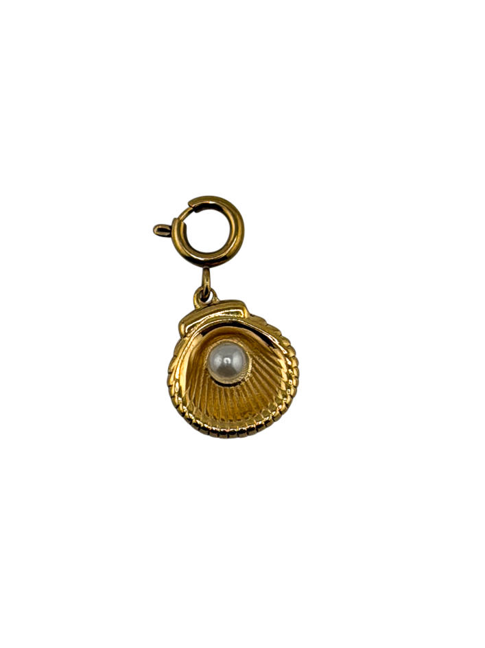 Muschel Charm mit Perle 