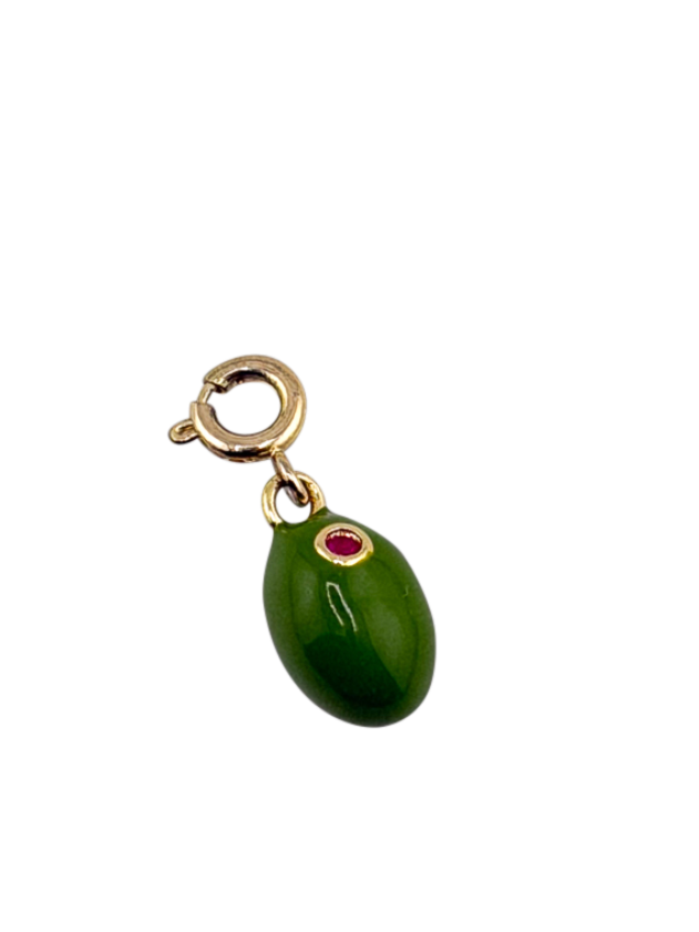 Oliven Charm Anhänger 