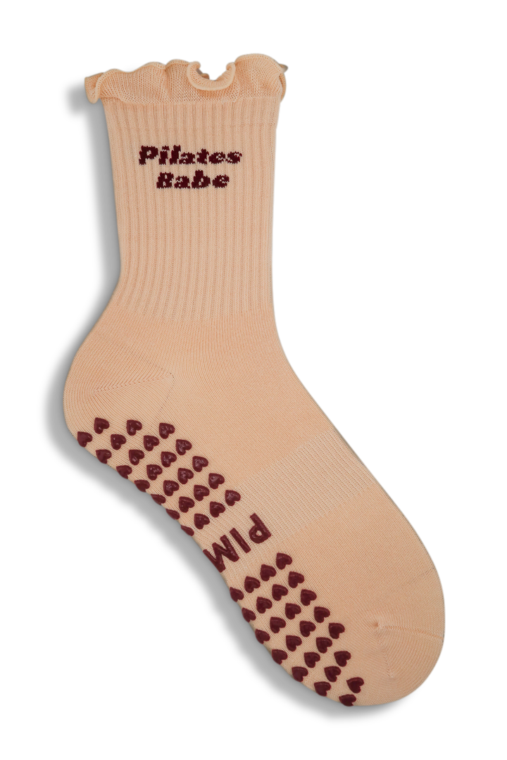 Ruffle Grip Sock - Pilates Babe
