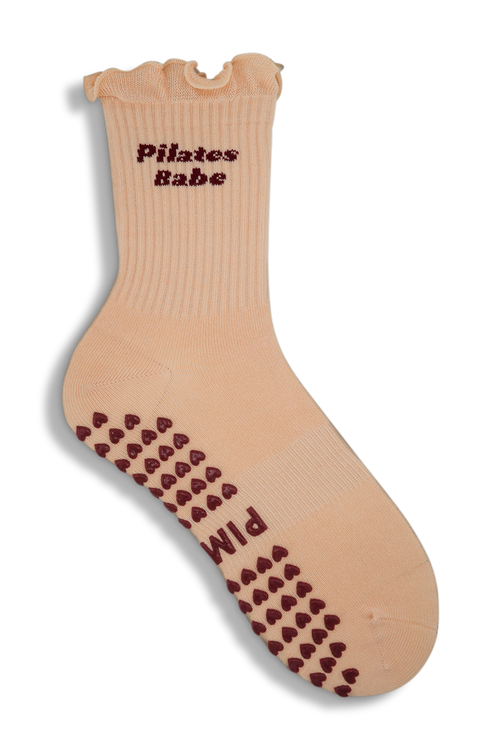 Ruffle Grip Sock - Pilates Babe