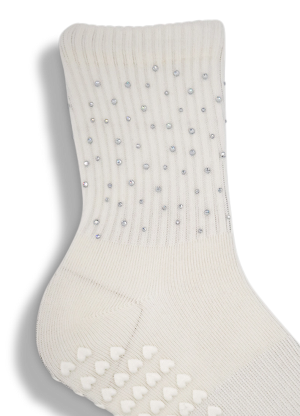 Strass Pilates Socken - Cream