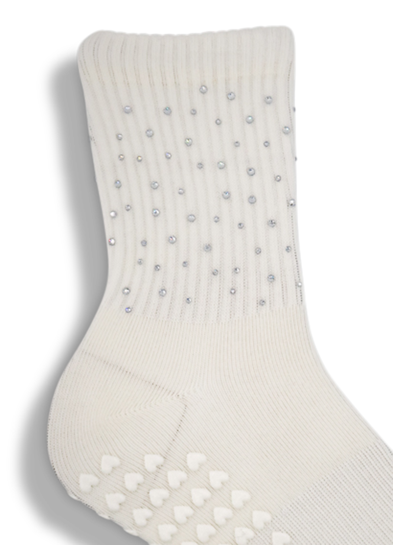 Strass Pilates Socken - Cream