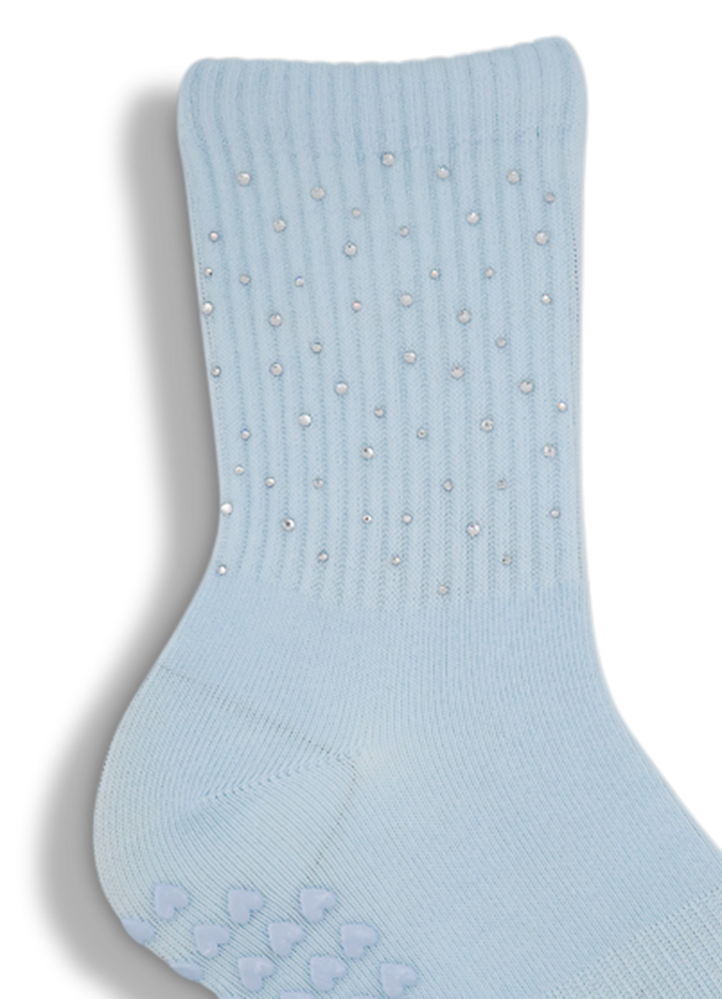 Strass Pilates Socken - Baby Blue