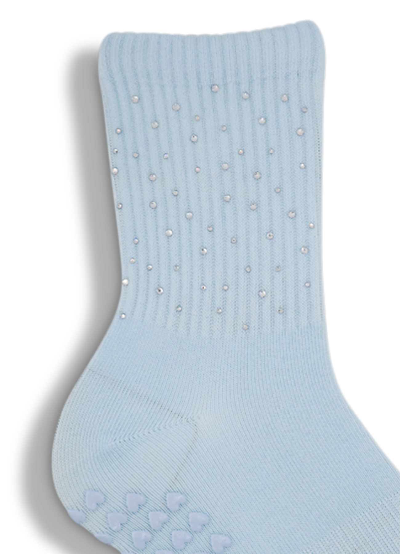 Strass Pilates Socken - Baby Blue