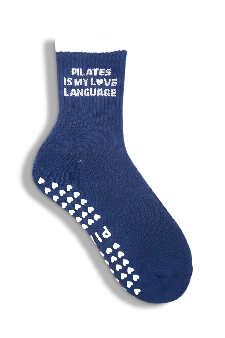 Pilates Socken - Love Language Navy