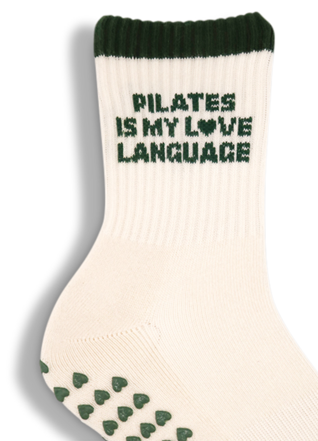Pilates Socken - Love Language Green