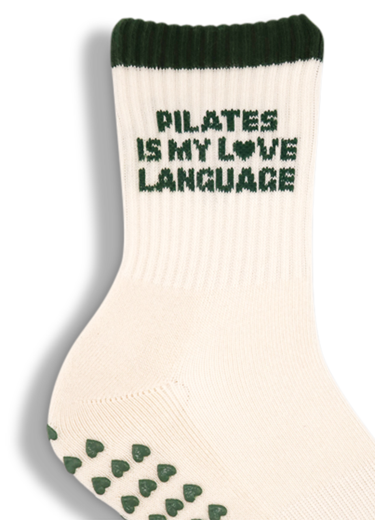 Pilates Socken - Love Language Green