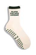 Pilates Socken - Love Language Green