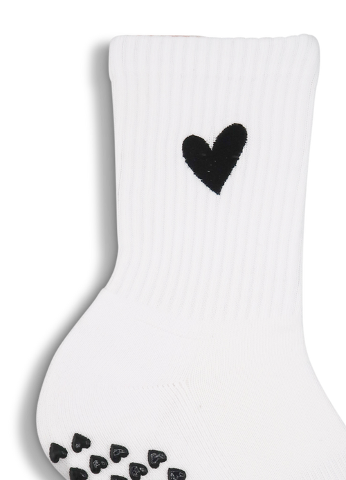 Grip Sock - Black heart