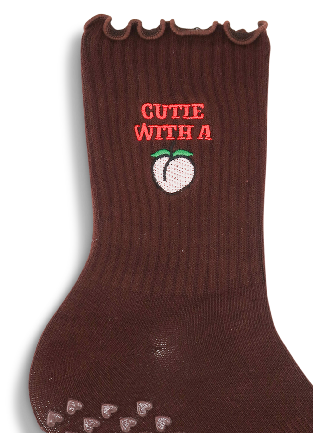 Ruffle Grip Sock - Cutie with a