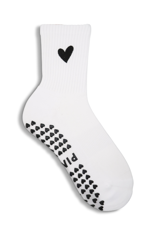 Grip Sock - Black heart