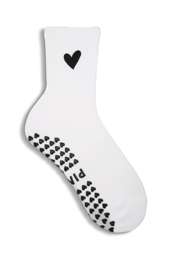 Grip Sock - Black heart