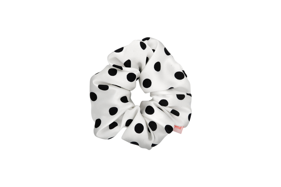 Polka Dot XXL Seiden-Scrunchie