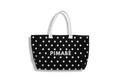 Polka Dot Tote Bag Black