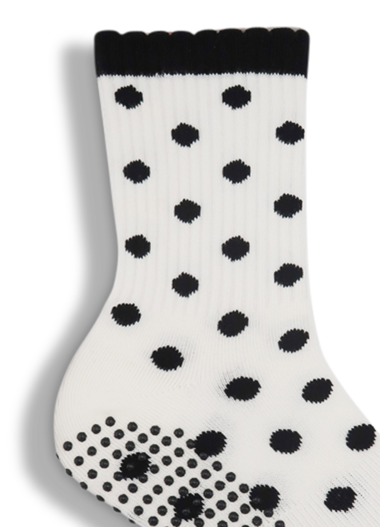 Grip Sock - Polka Dot White