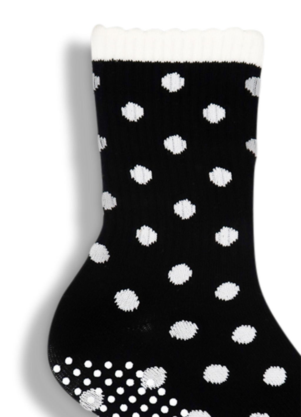 Grip Sock - Polka Dot Black
