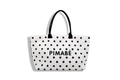 Polka Dot Tote Bag White Black 
