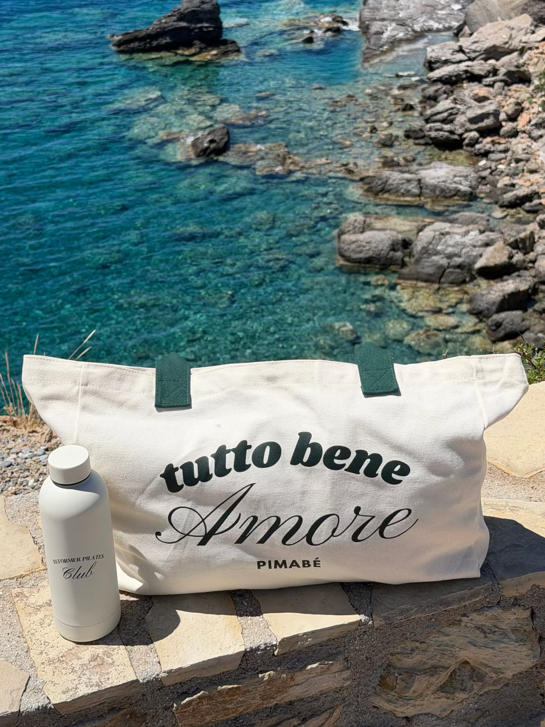 Tutto Bene Amore Tote Bag Vintage Green