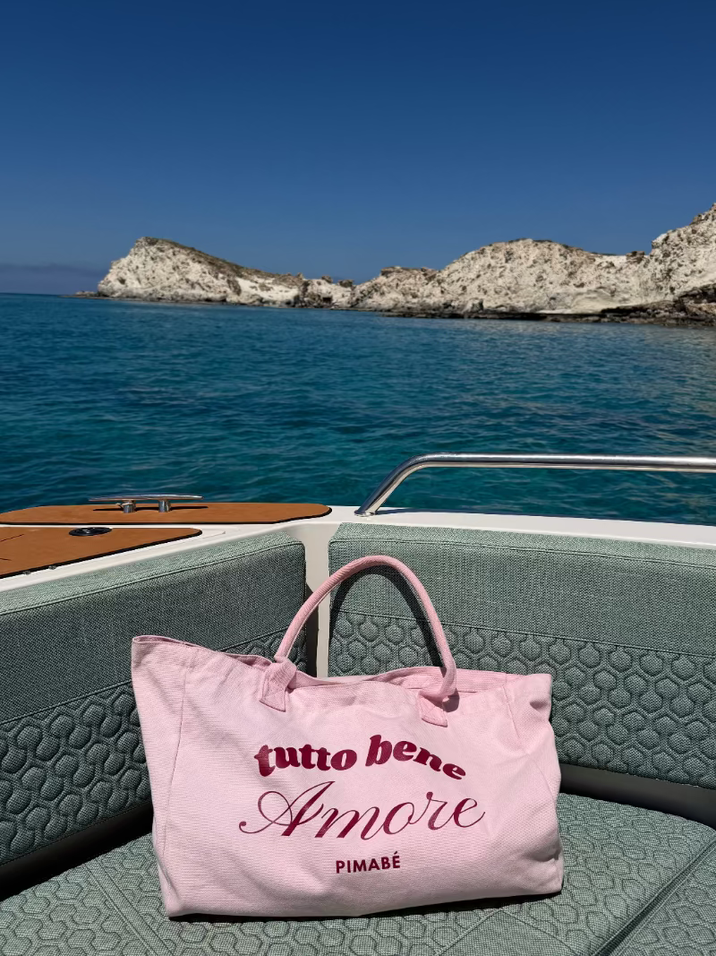 Tutto Bene Amore Tote Bag Vintage Pink Bordeaux