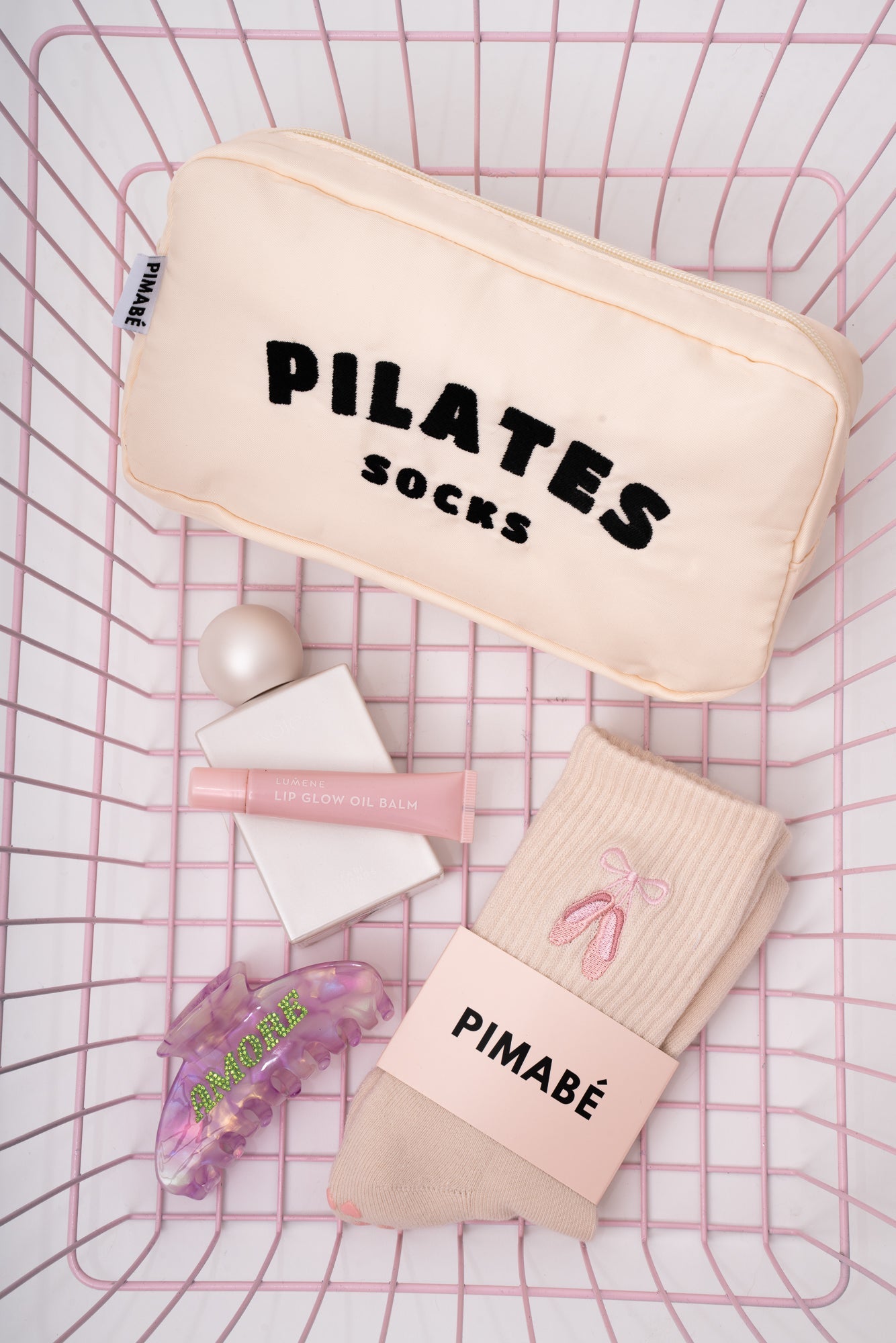 Pilates Sock Bag von Pimabé – Bag für Reformer Pilates, Schwarz – pilatessocken grippysocks pilates reformerpilates