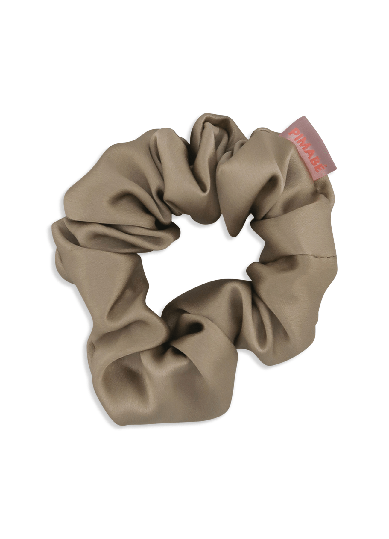 Seiden - Scrunchie von Pimabé – Scrunchie für Reformer Pilates, Khaki – pilatessocken grippysocks pilates reformerpilates