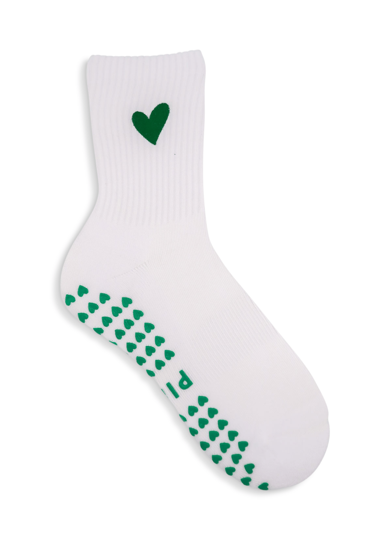 Grip Sock - Green Heart von Pimabé – Sock für Reformer Pilates, – pilatessocken grippysocks pilates reformerpilates
