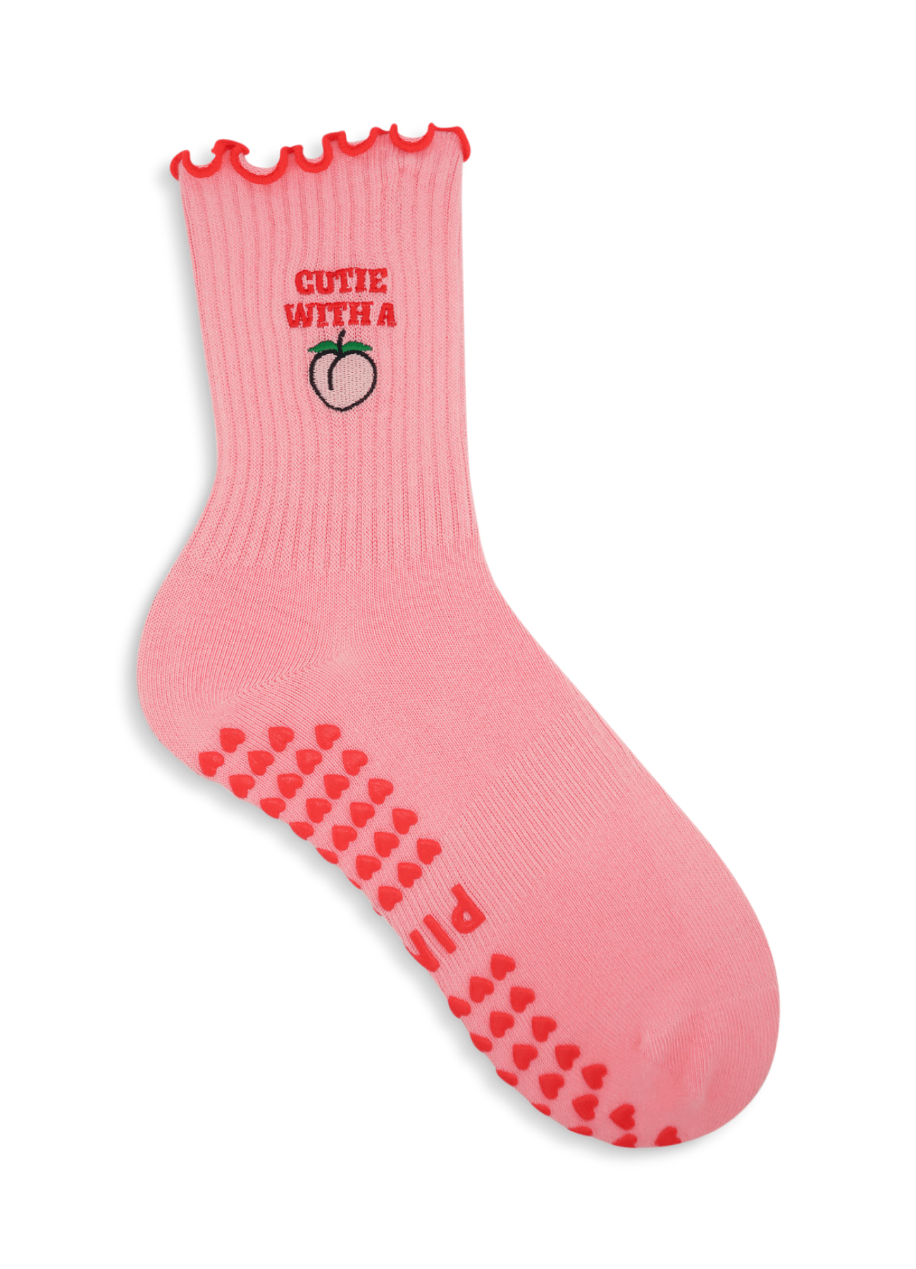 Ruffle Grip Sock - Cutie with a von Pimabé – Sock für Reformer Pilates, – pilatessocken grippysocks pilates reformerpilates