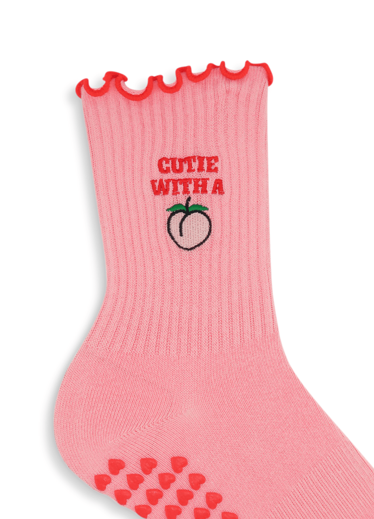 Ruffle Grip Sock - Cutie with a von Pimabé – Sock für Reformer Pilates, – pilatessocken grippysocks pilates reformerpilates