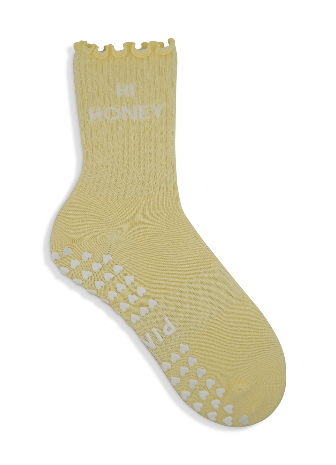 Ruffle Grip Sock - Hi Honey von Pimabé – Sock für Reformer Pilates, – pilatessocken grippysocks pilates reformerpilates