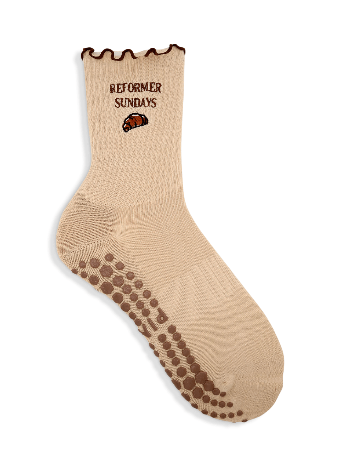 Ruffle Grip Sock - Reformer Sundays von Pimabé – Sock für Reformer Pilates, – pilatessocken grippysocks pilates reformerpilates