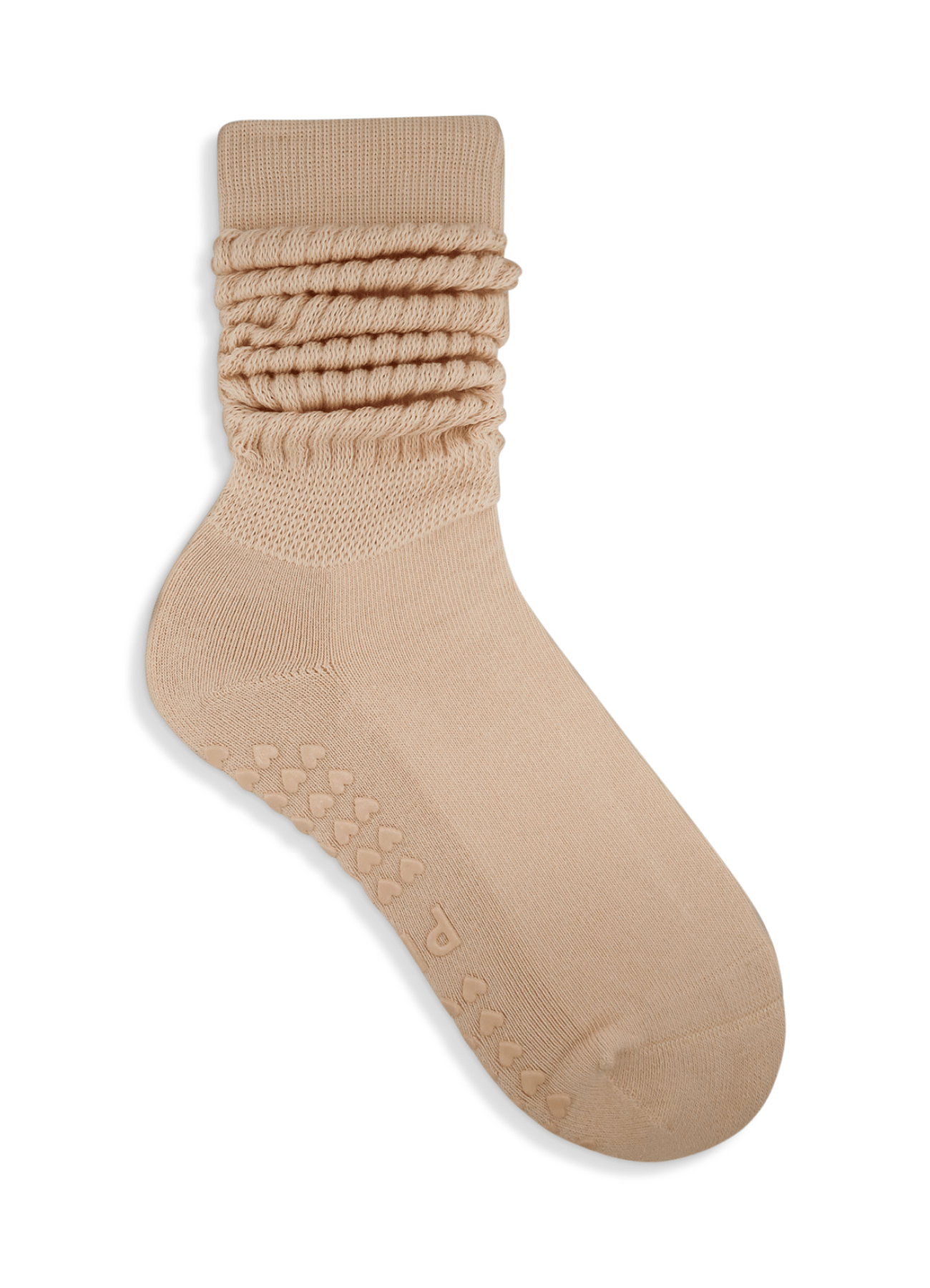 Scrunch Grip Sock – Bubble Cloud von Pimabé – Sock für Reformer Pilates, Beige – pilatessocken grippysocks pilates reformerpilates