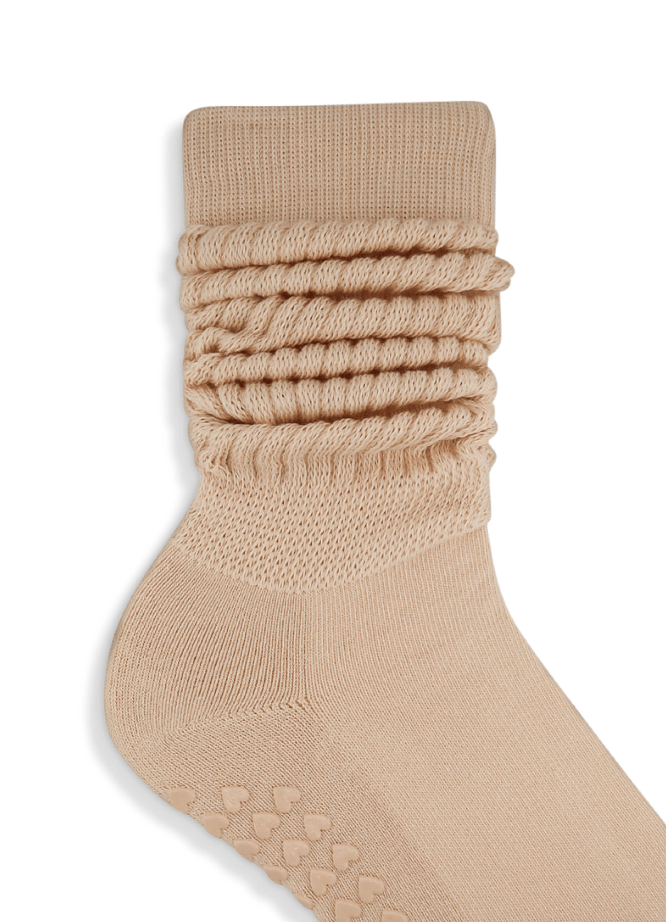 Scrunch Grip Sock – Bubble Cloud von Pimabé – Sock für Reformer Pilates, Beige – pilatessocken grippysocks pilates reformerpilates