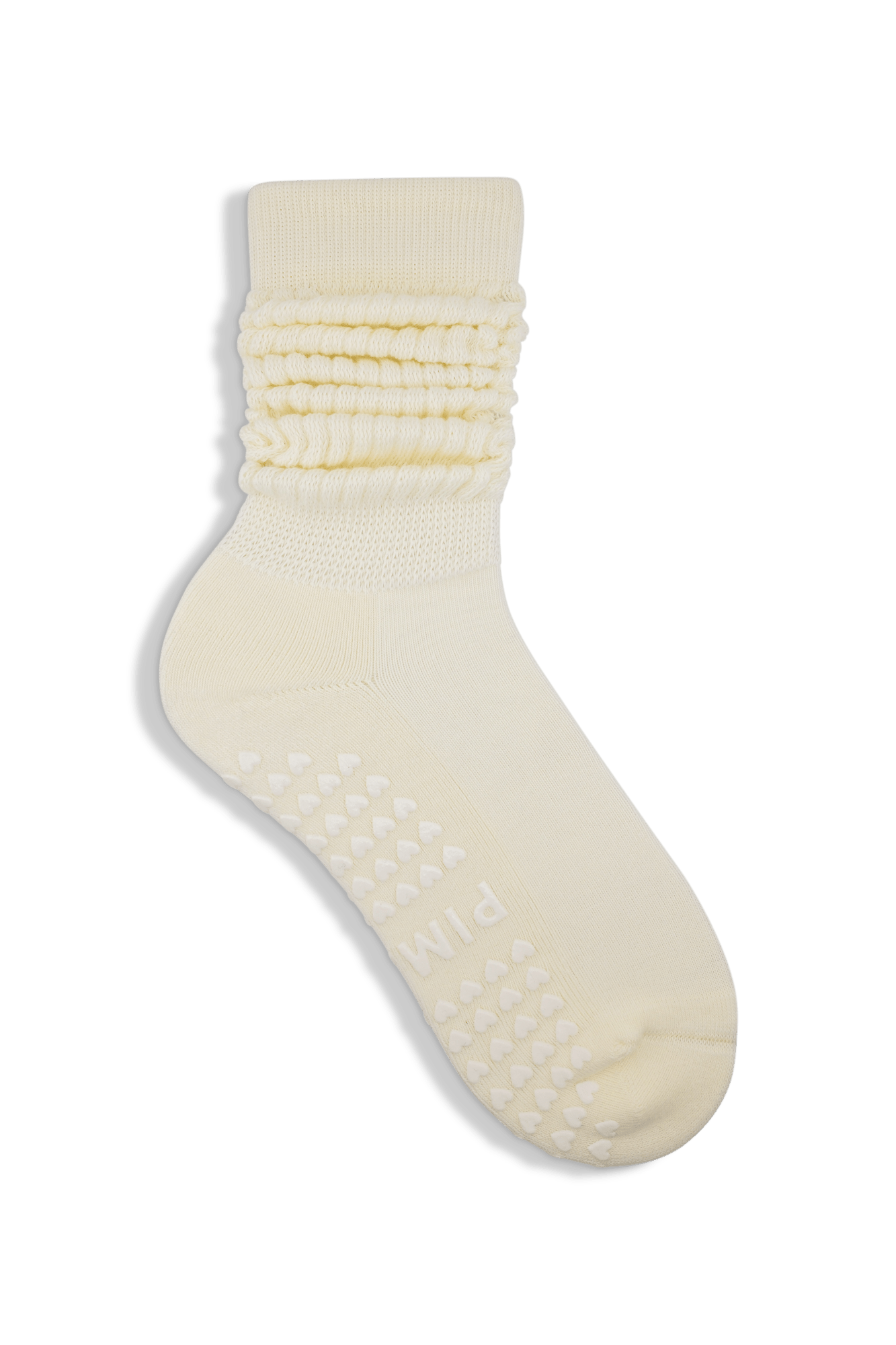 Scrunch Grip Sock – Bubble Cloud von Pimabé – Sock für Reformer Pilates, Off white – pilatessocken grippysocks pilates reformerpilates